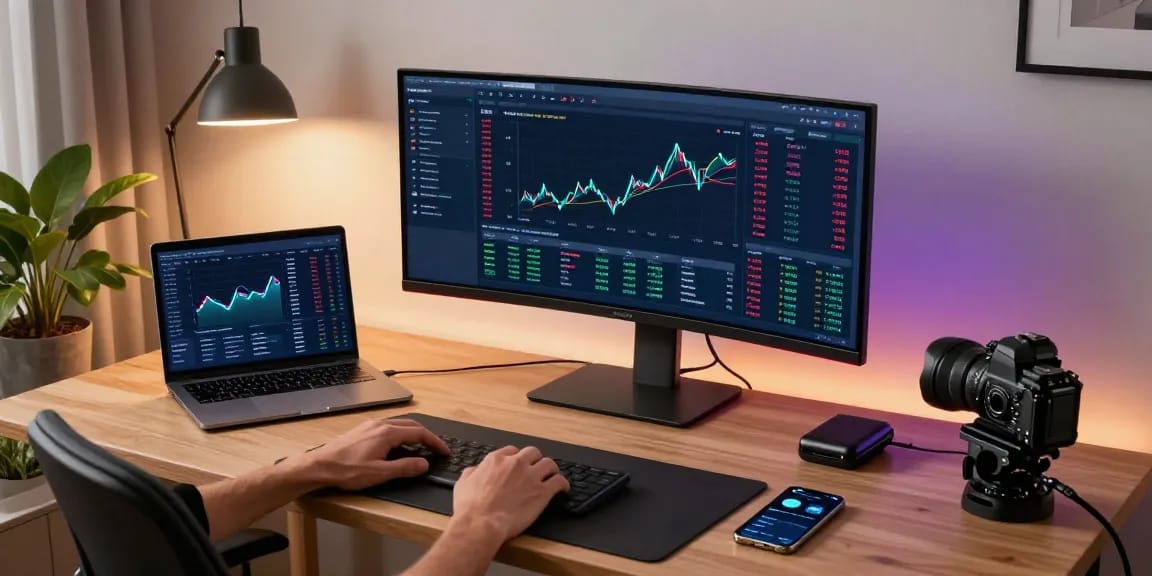 Recuperación de Trust Wallet en un espacio de trabajo moderno con tecnología de criptomonedas y análisis de transacciones.