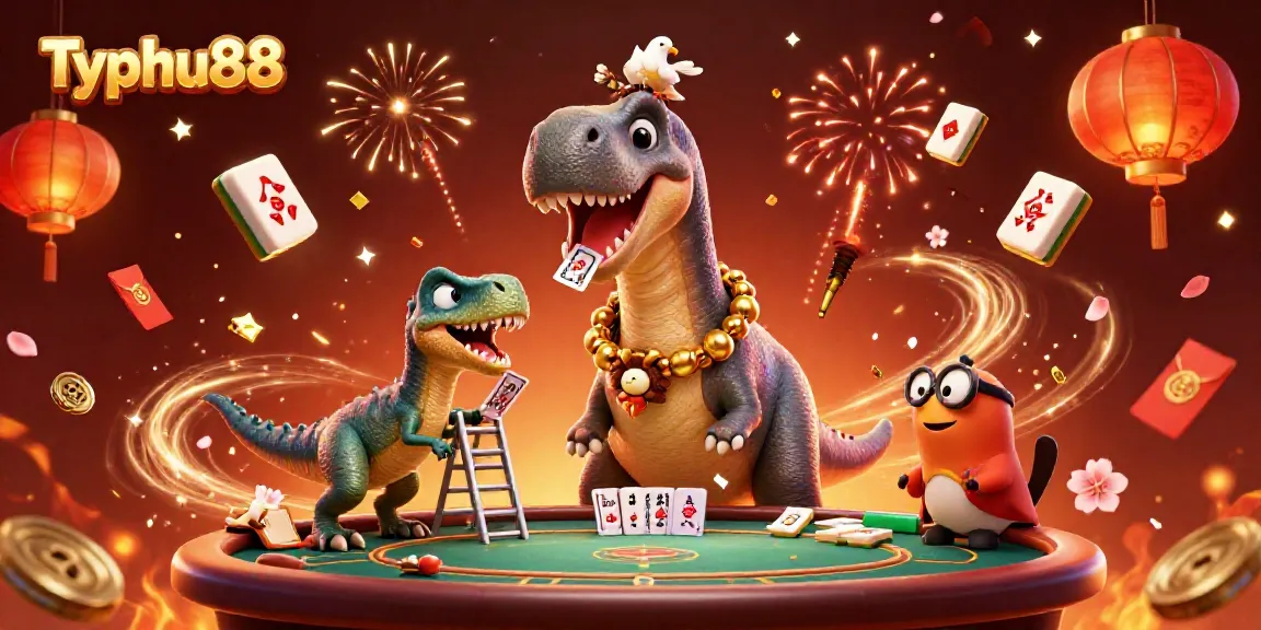 Engage with exciting gameplay at Typhu88, a vibrant casino scene with unique 3D characters.