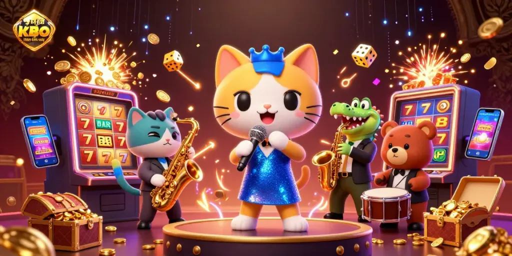 Experience the ultimate gaming excitement with tỷ lệ kèo nhà cái hôm nay showcased in an animated casino scene.