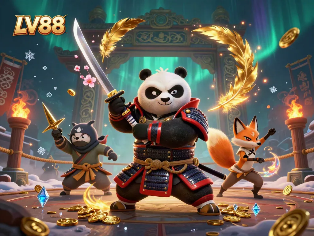 Experience intense gambling action with LV88’s vibrant 3D illustration featuring stunning characters in a dynamic casino setting.