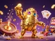 Enjoy thrilling gaming at Sunwin, featuring a golden golem, roulette, and dazzling casino elements!