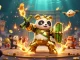 Engage in thrilling games at llwin with dynamic panda and robot in casino arena