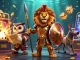Experience thrilling slots action with red88 as the Spartan lion, owl strategist, and greyhound messenger celebrate in a vibrant casino.