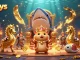 Bet on intense battles in the iagyys arena, featuring a hamster king and royal guards amidst golden tokens.