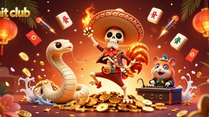 Engage with the hit club experience through vibrant gaming elements and exciting characters.